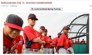 St. Louis Post-Dispatch photojournalist Chris Lee is creating some 360 panoramics at spring training in Florida. 
