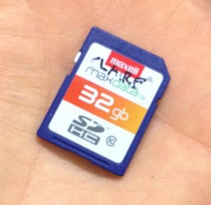 SD cards are a popular form of removable media that are small and dependable, and don't jam or get head clogs like tape cameras.