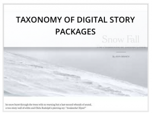 taxonomy of digital story packages