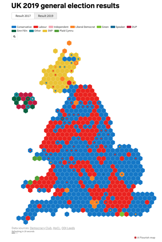 UK 2019 general election results

